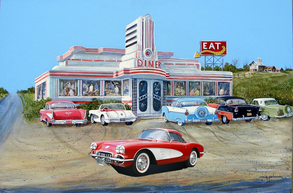 Diner & Old Cars