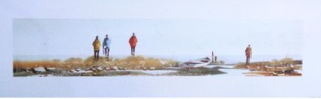  4 Fishermen on a Long Beach